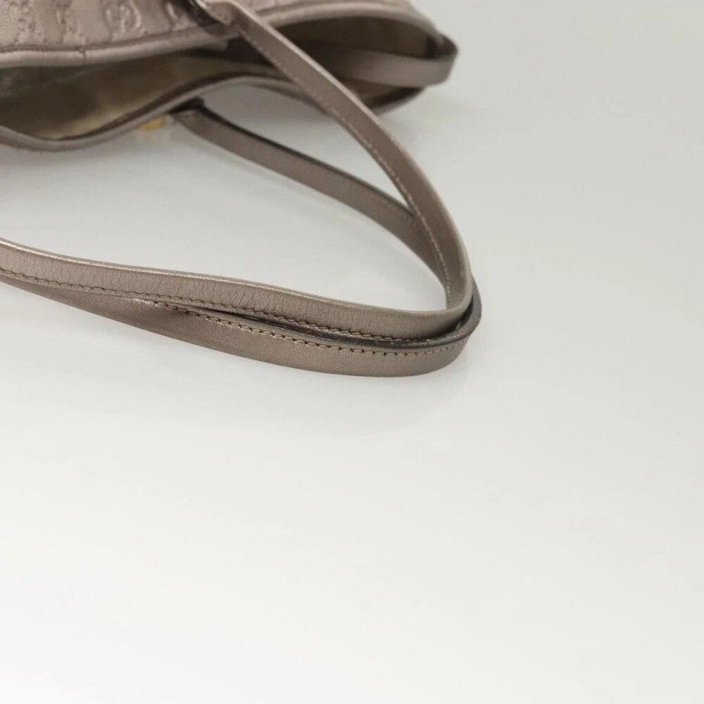 GUCCI GG Canvas Guccissima GG Twins Bag Leather Purple Silver 232956 Auth 119708 - Picture 7 of 16